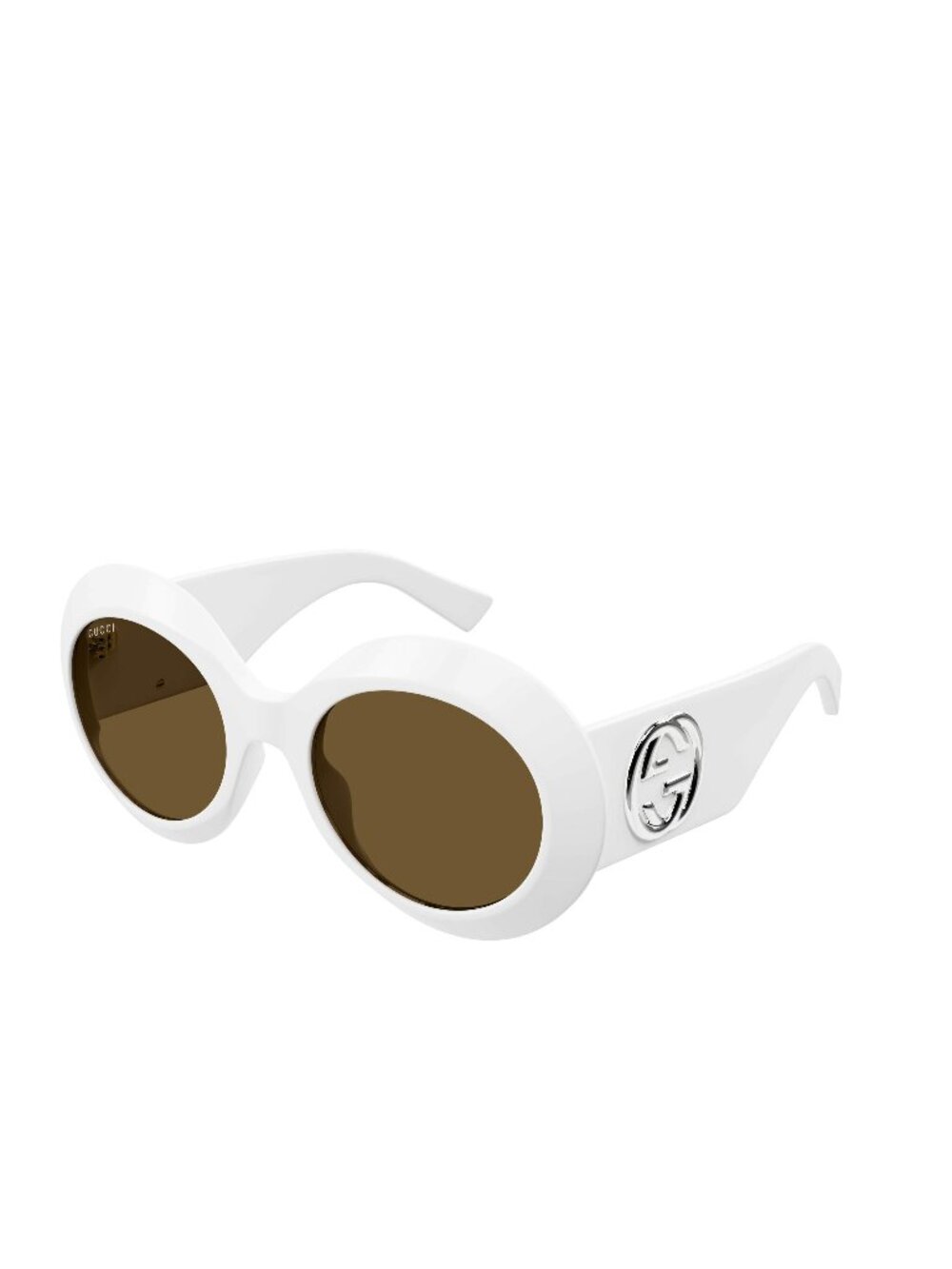 NEW GUCCI ROUND SUNGLASSES GUCCI GG1647S 003 WHITE BROWN EYEWEAR